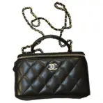 Chanel Classic Flap Green Leather Bag - Image 3