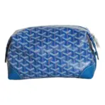 Goyard Bowling 25 Blue Goyardine Canvas Toiletry Bag