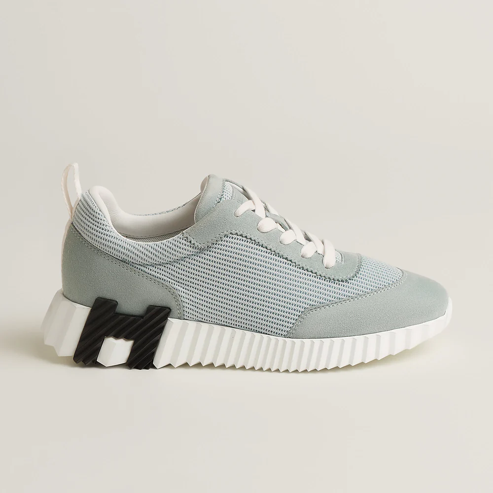 Hermes Gris Nuage Bouncing Sneakers