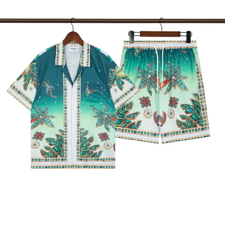 Casablanca Joyaux D’Afrique Silk Shirt And Shorts Set