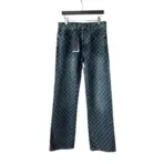 Cotton Denim Jacquard Pants