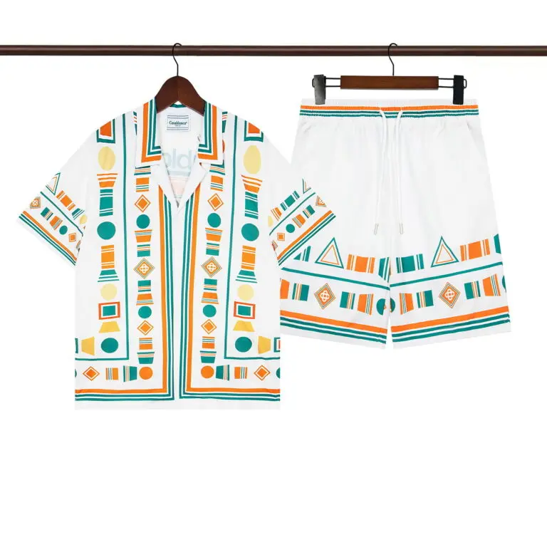 Casablanca “Playful Eagle” Silk Shirt And Shorts Set