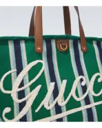 Embroidered Green Tote Bag - Image 2