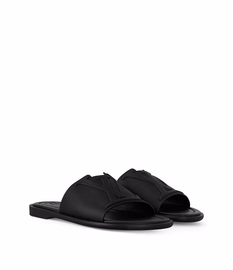 louis-vuitton--BTHI2IGC02_PM2_Front view LV Portofino Mules Black - Image 1