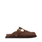LV Easy Brown Velvety Suede Leather Mules - Image 2