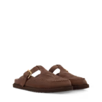 LV Easy Brown Velvety Suede Leather Mules