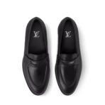 LV Gent Black Leather Loafers - Image 3