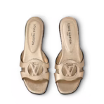 LV Isola Flat Mules Gold Metallic - Image 2