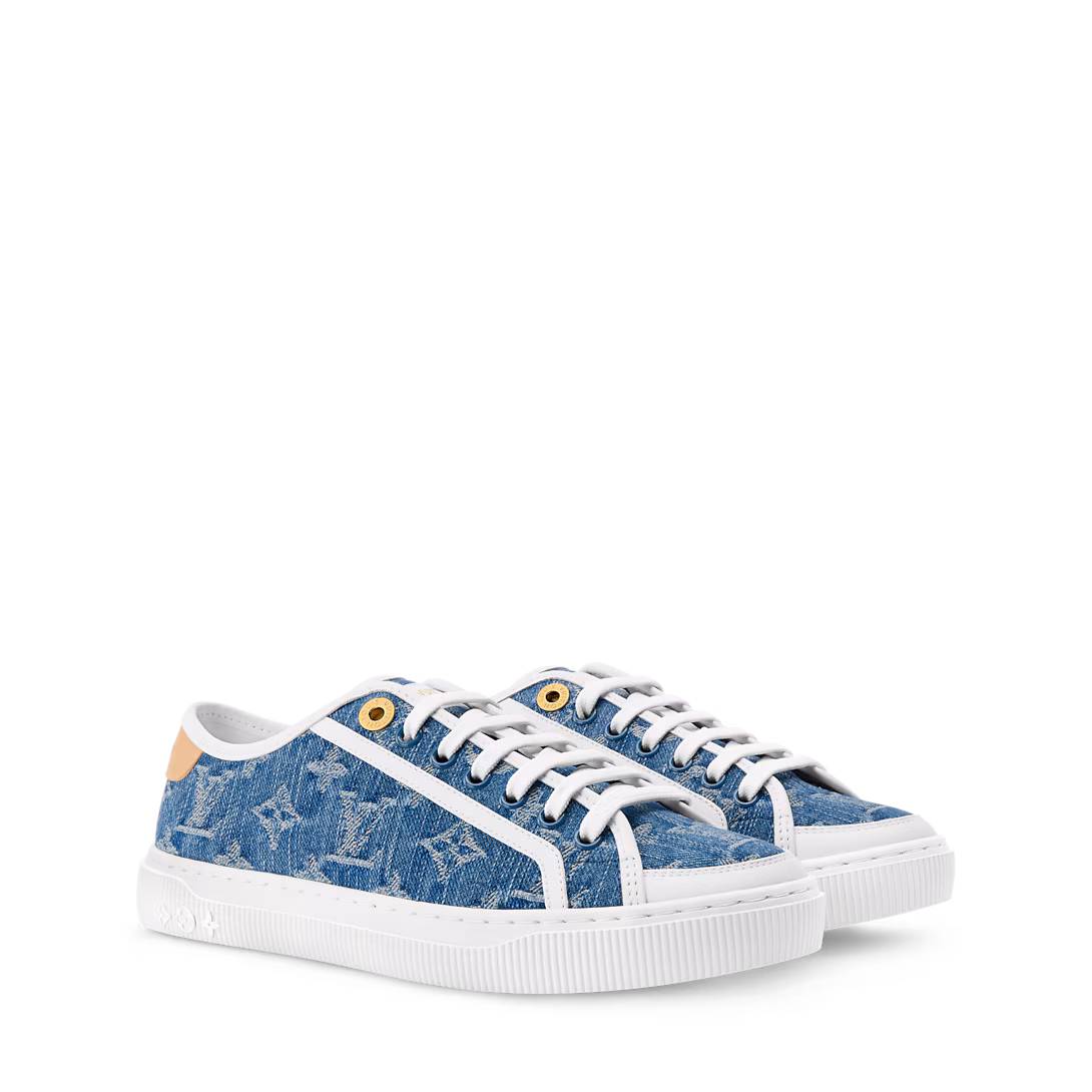 LV Lagoon Blue Monogram Denim Sneakers
