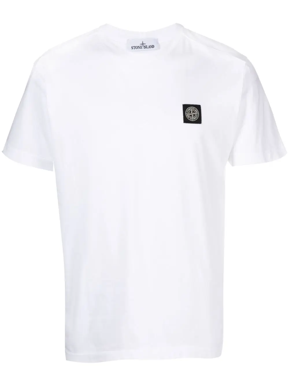 22367437_52316837_1000 Stone Island Compass-Appliqué Cotton T-shirt White - Image 1