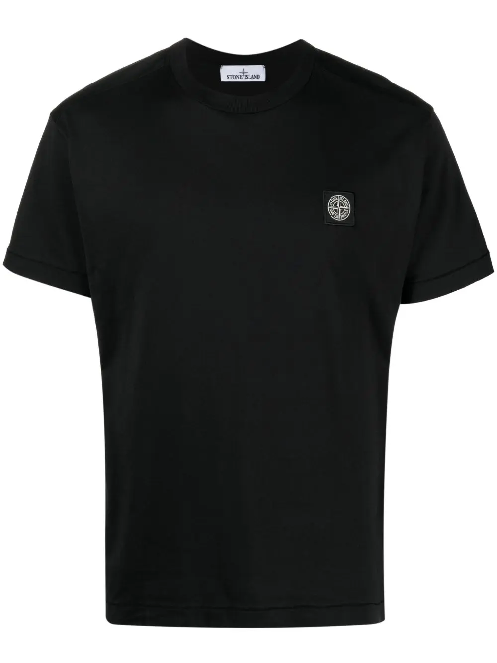 22368256_52279998_1000 Stone Island Compass-Appliqué Cotton T-Shirt Black - Image 1