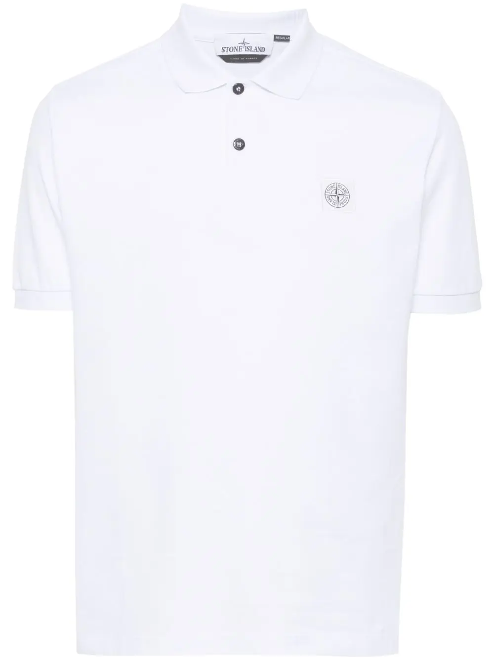 22471726_52654252_1000 Stone Island Piqué Cotton Polo Shirt Optical White - Image 1