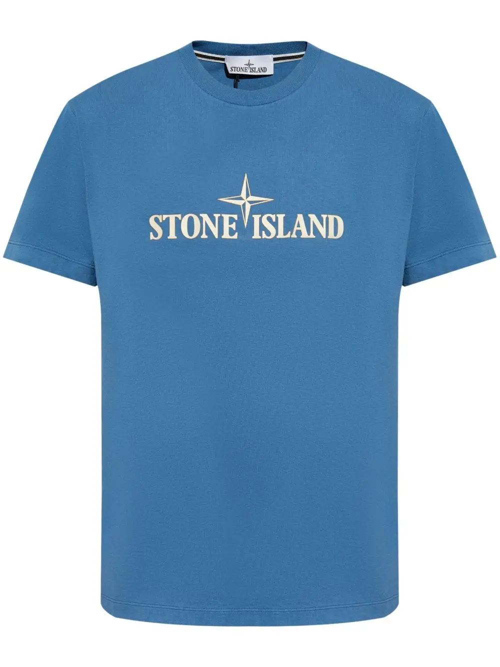 23926714_54030117_1000 Stone Island Compass-Print Cotton T-Shirt Cornflower Blue - Image 1