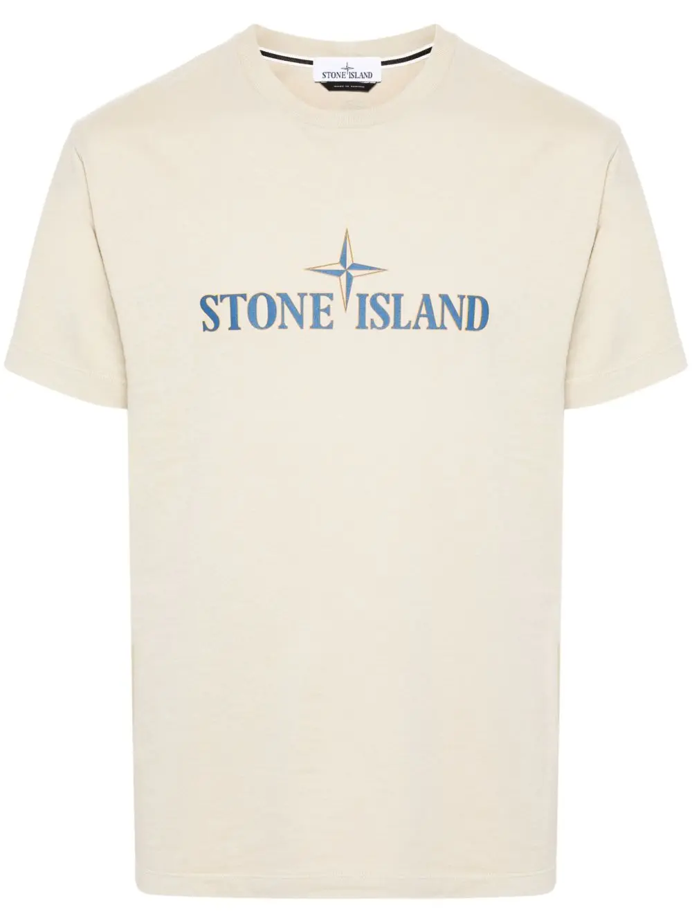 23988830_54152276_1000 Stone Island Logo-Print Cotton T-Shirt Beige - Image 1