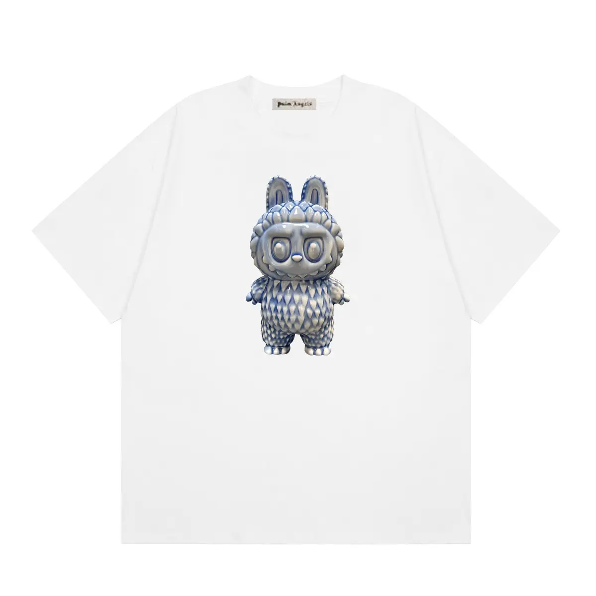 239faa06 Palm Angels Crewneck T Shirt White With Graphic Print - Image 1