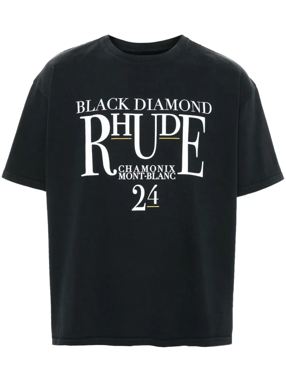 24082935_54173053_1000 RHUDE Logo-Print Cotton T-shirt Black - Image 1
