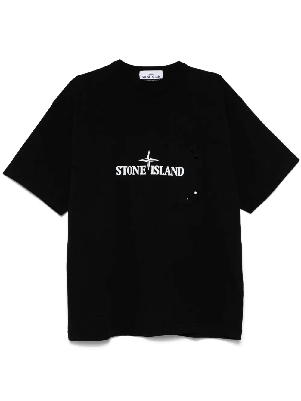 24307132_54499893_1000 Stone Island Compass-Print T-Shirt Black - Image 1