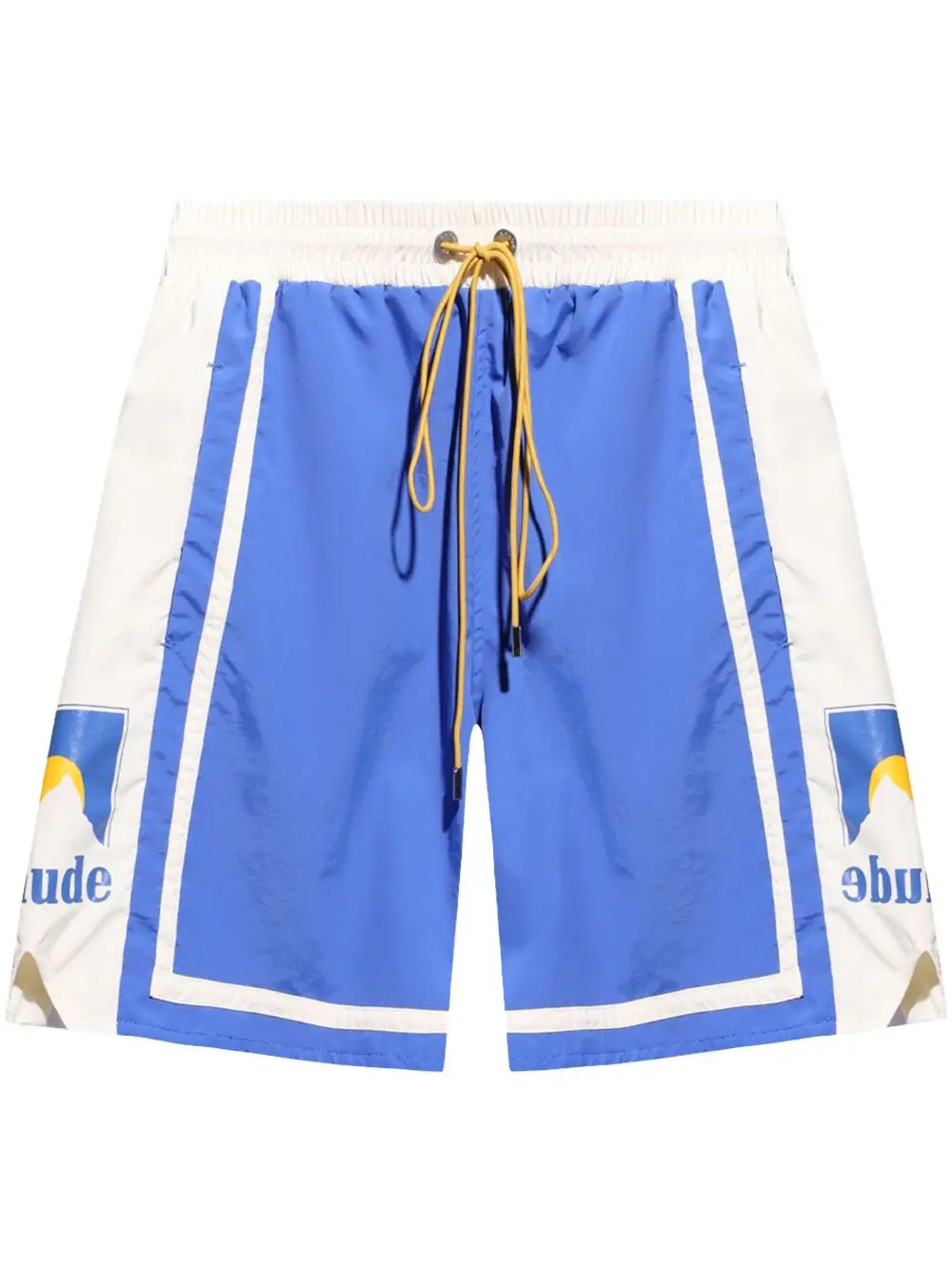 24602300_54795264_1000 RHUDE Logo-Print Track Shorts Blue - Image 1