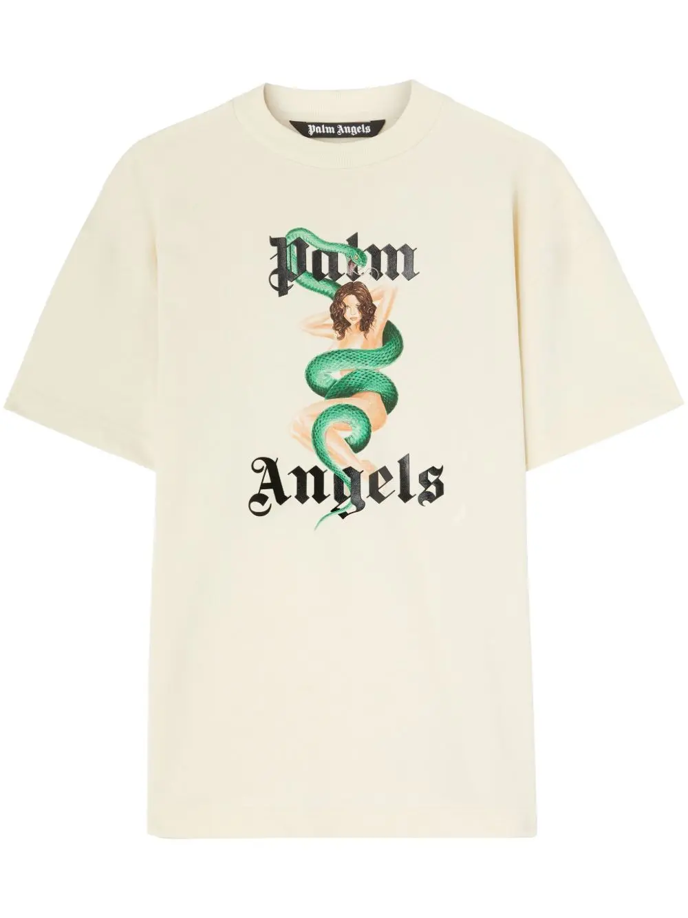 25369616_57048118_1000 Palm Angels Pin Up T-shirt Cream White - Image 1