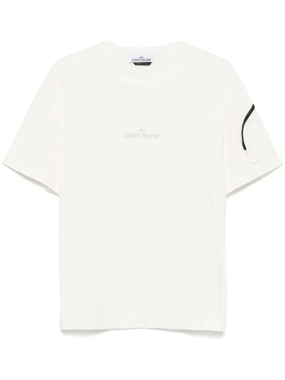 27661178_57468678_1000 Stone Island Logo-Print T-Shirt White - Image 1