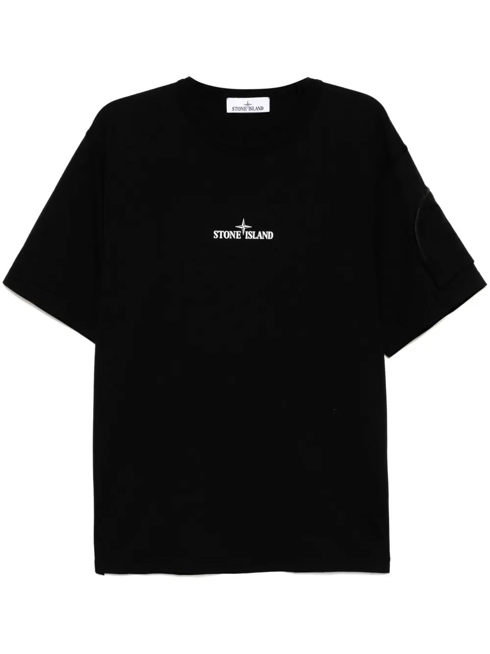 28109922_57766432_1000 Stone Island Logo-Print T-Shirt Black - Image 1