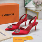 LV Slingback Pumps Sandal Red