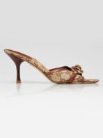 Beige Erin Signature GG Canvas Mules