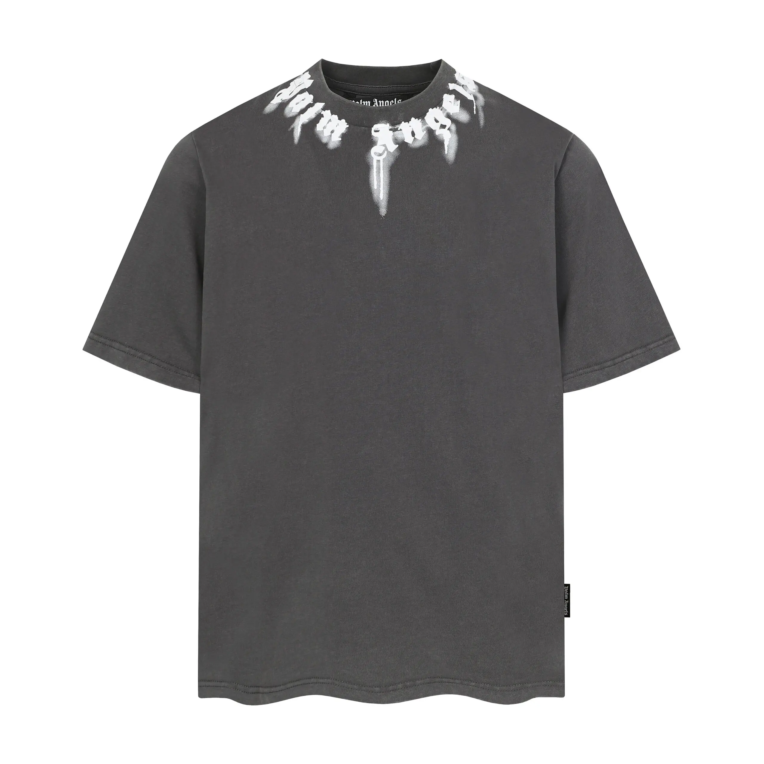 5c822df0-scaled Palm Angels Dark Gray Neck Logo T Shirt - Image 1