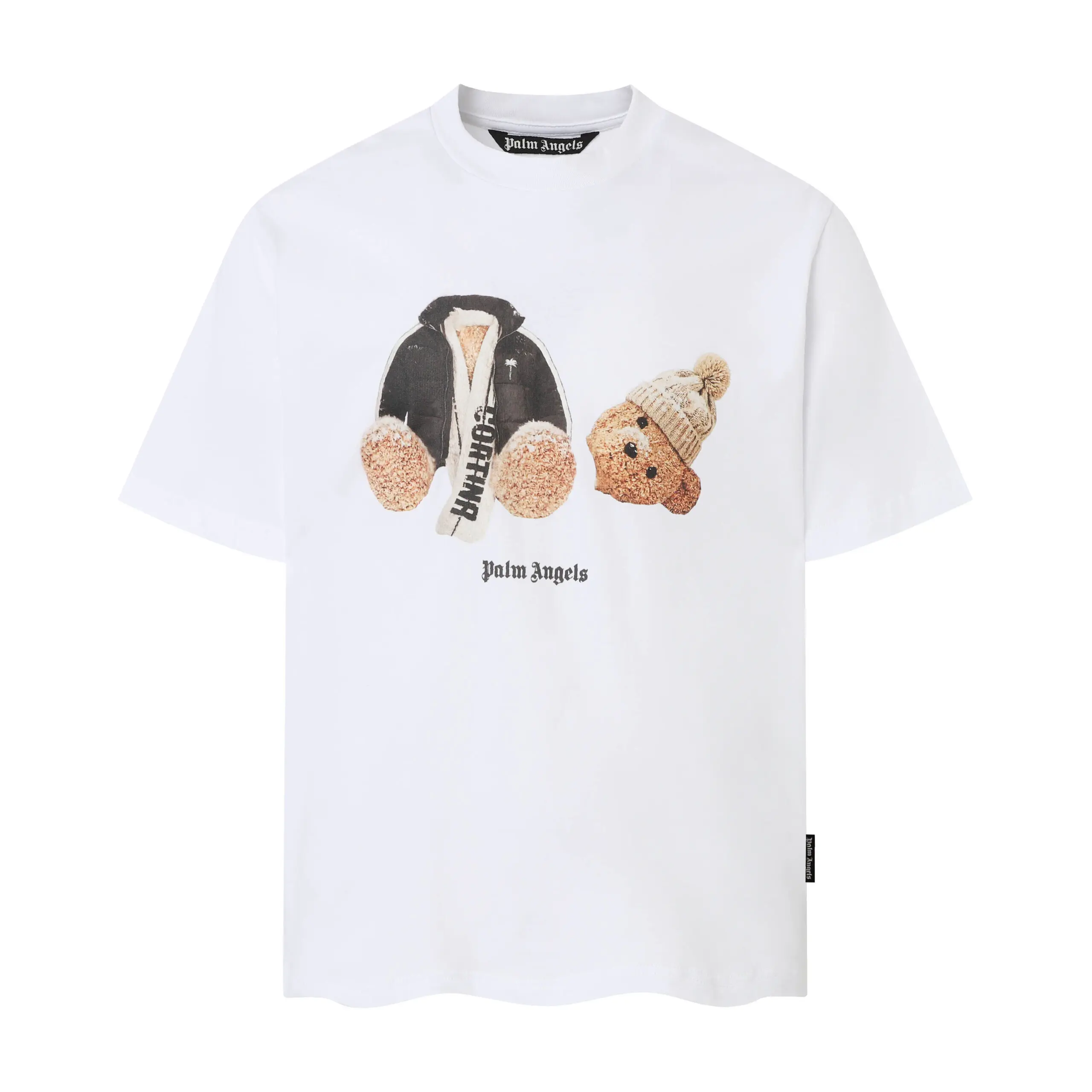 64986a4d-scaled Palm Angels Slim Fit T-Shirt White - Image 1