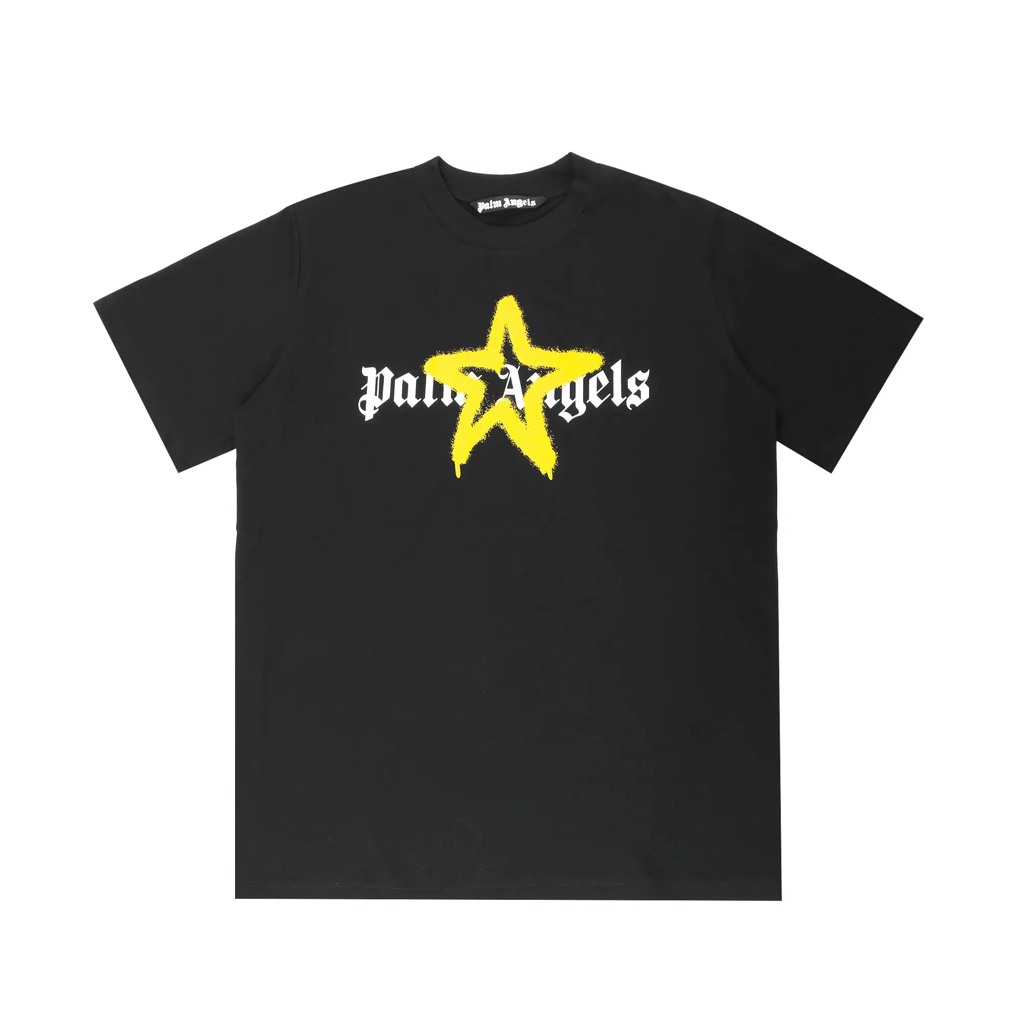 7224681a Palm Angels Yellow Star T-Shirt Black - Image 1