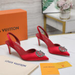 LV Slingback Pumps Sandal Red - Image 2