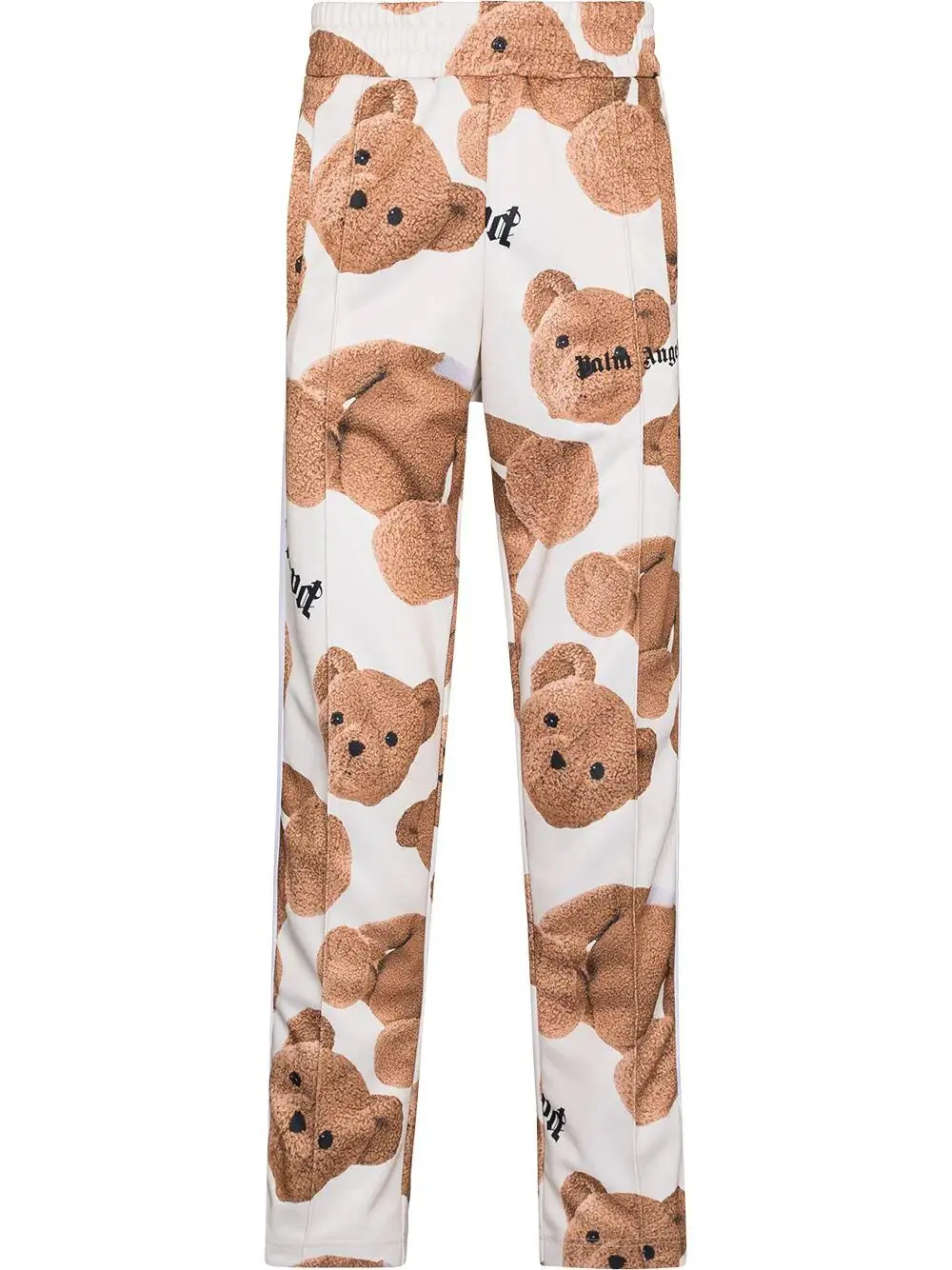 BEIGE Palm Angels x Browns 50 Teddy Bear Print Track Pants White - Image 1