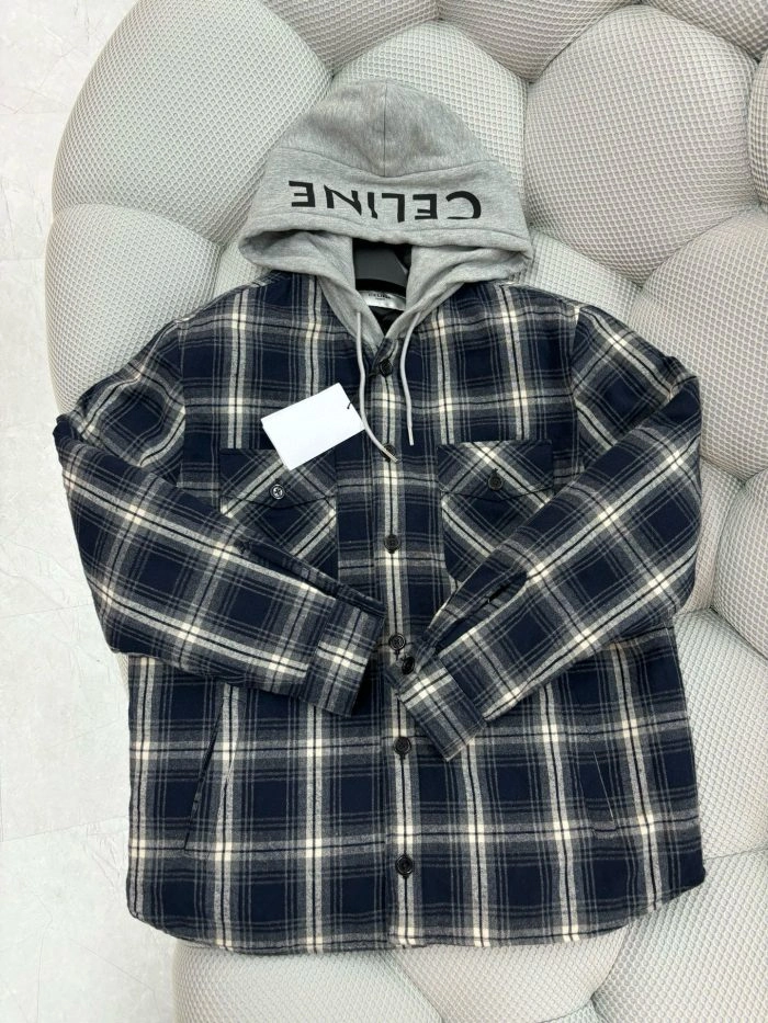 CJKT1936-1-700x933-1 Celine Jacket Black Check - Image 1