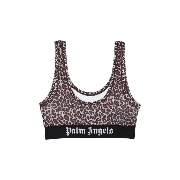 Deluxeside-10 Palm Angels Leopard Print Sport Bra Brown/White - Image 1