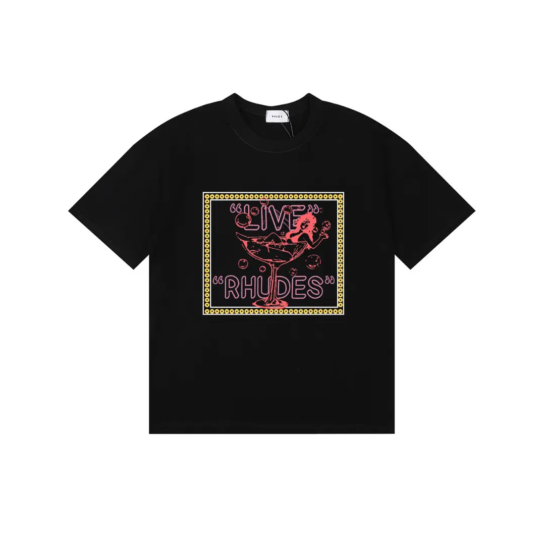 Deluxeside-2026-02-05T122604.365 Rhude Live Rhudes Black Cotton T Shirt - Image 1