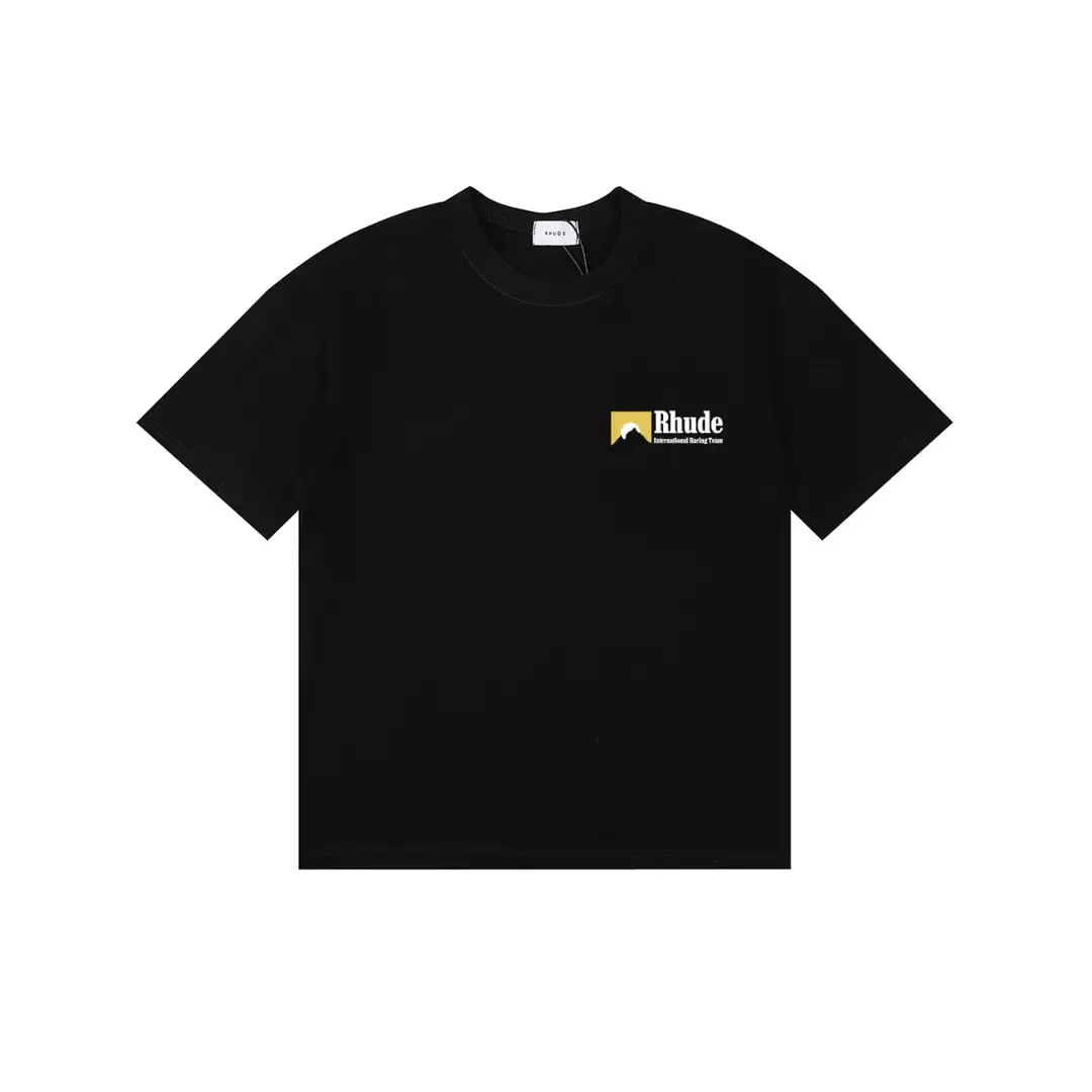 Deluxeside-2026-02-05T144311.203 Rhude Collegiate T Shirt Black Cotton Jersey - Image 1