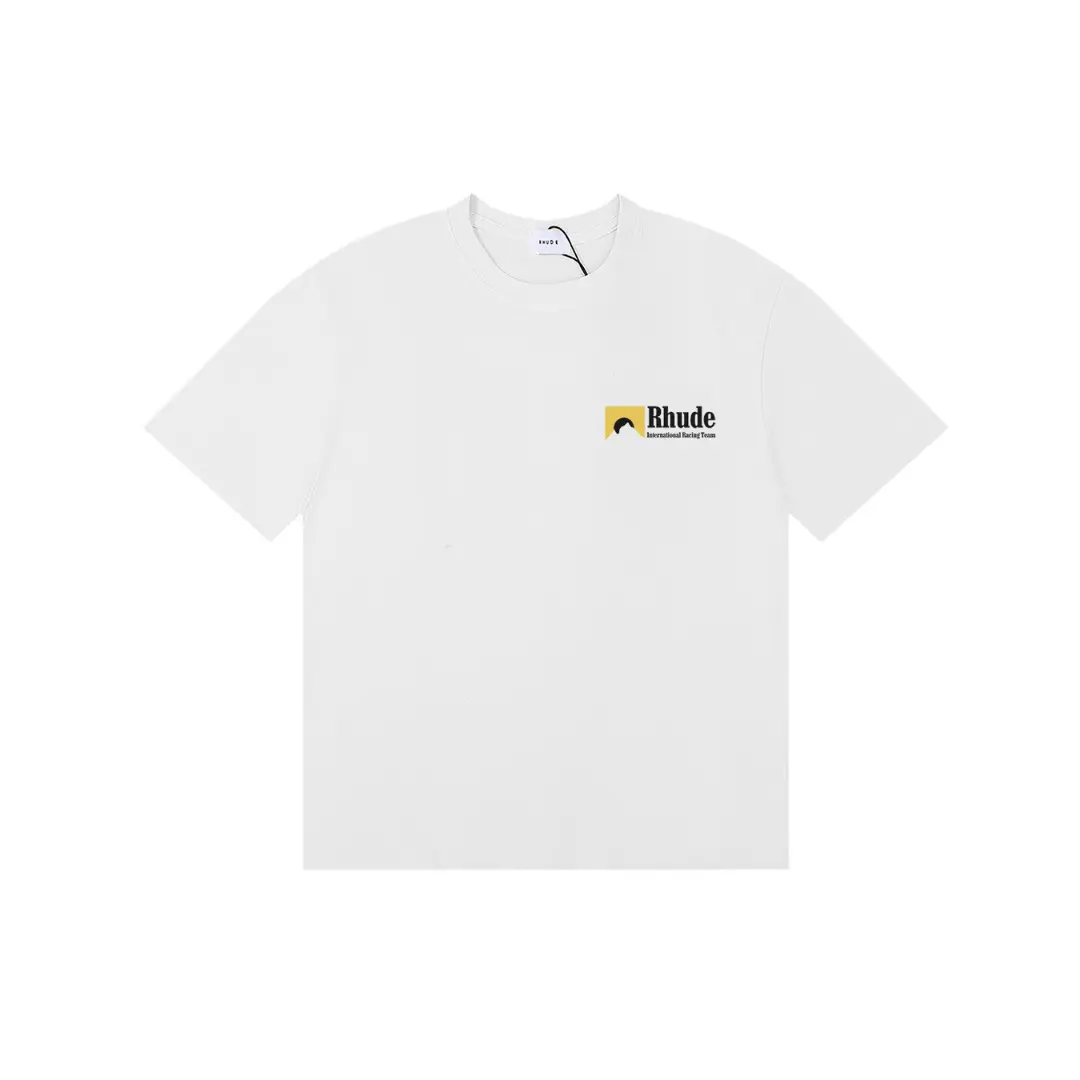 Deluxeside-2026-02-05T144340.467 Rhude Collegiate T Shirt White Cotton Jersey - Image 1