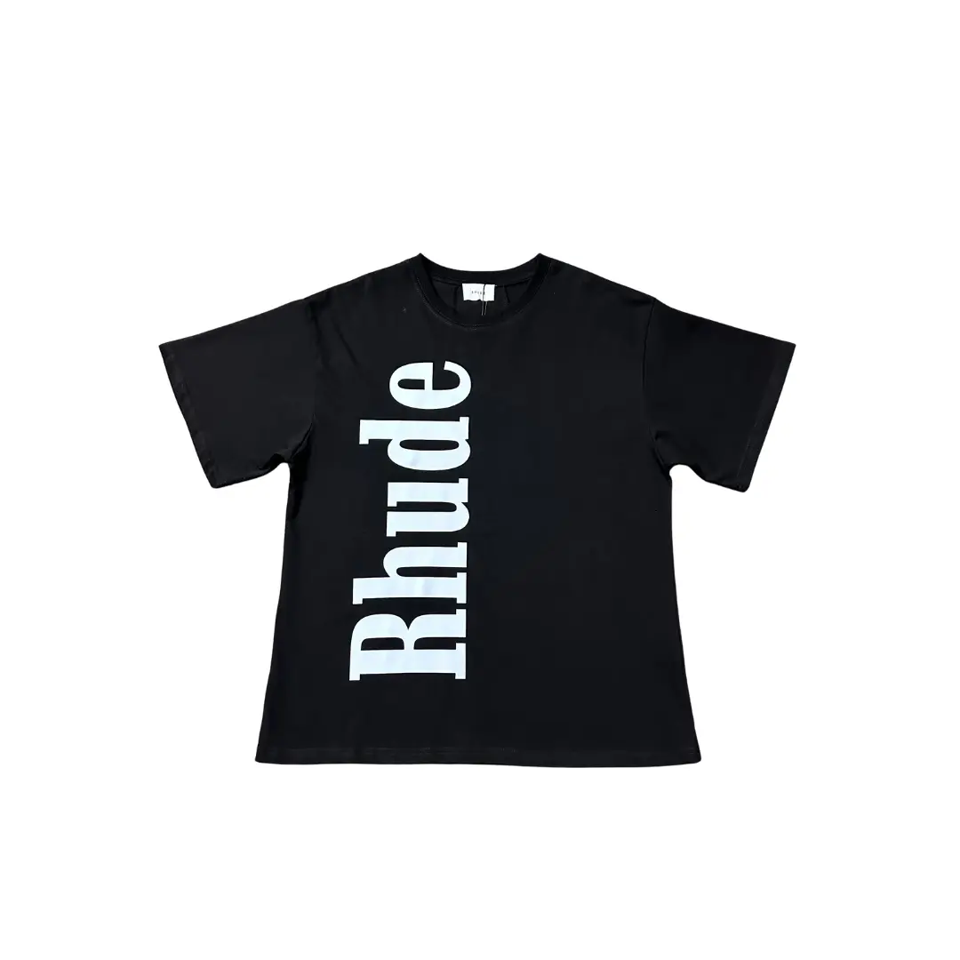 Deluxeside-2026-02-05T154543.289 Rhude T Shirt Black With Logo Cotton Jersey - Image 1