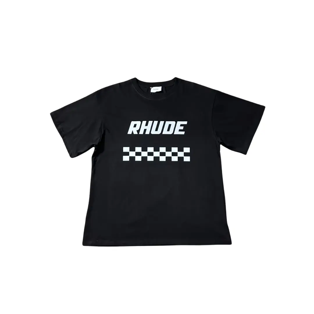 Deluxeside-2026-02-05T161709.424 Rhude T Shirt Black With Design Cotton Jersey - Image 1