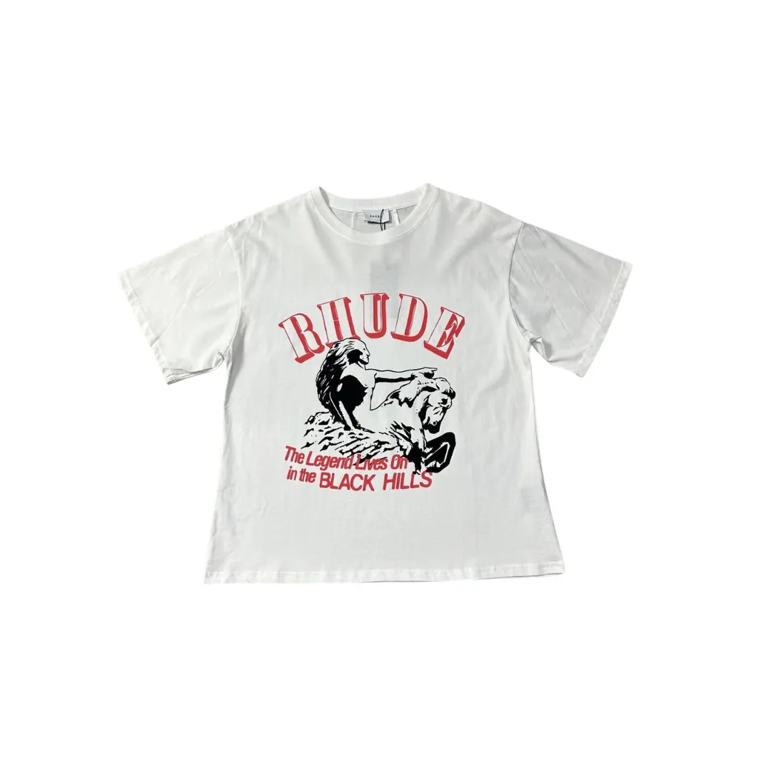 Deluxeside-2026-02-05T161847.525 Rhude T Shirt White With Graphic Design Cotton Jersey - Image 1