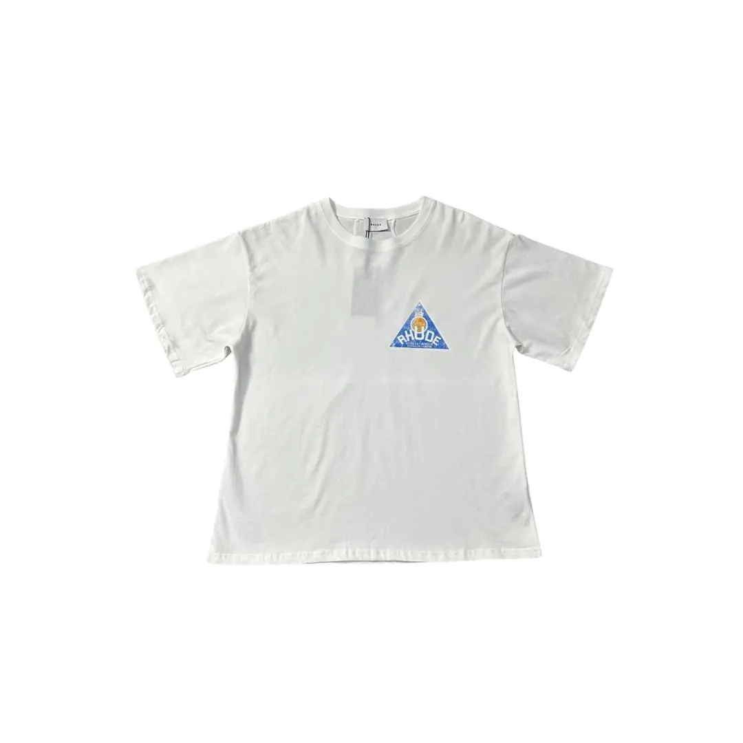 Deluxeside-2026-02-05T162013.306 Rhude T Shirt White With Triangle Logo Cotton Jersey - Image 1