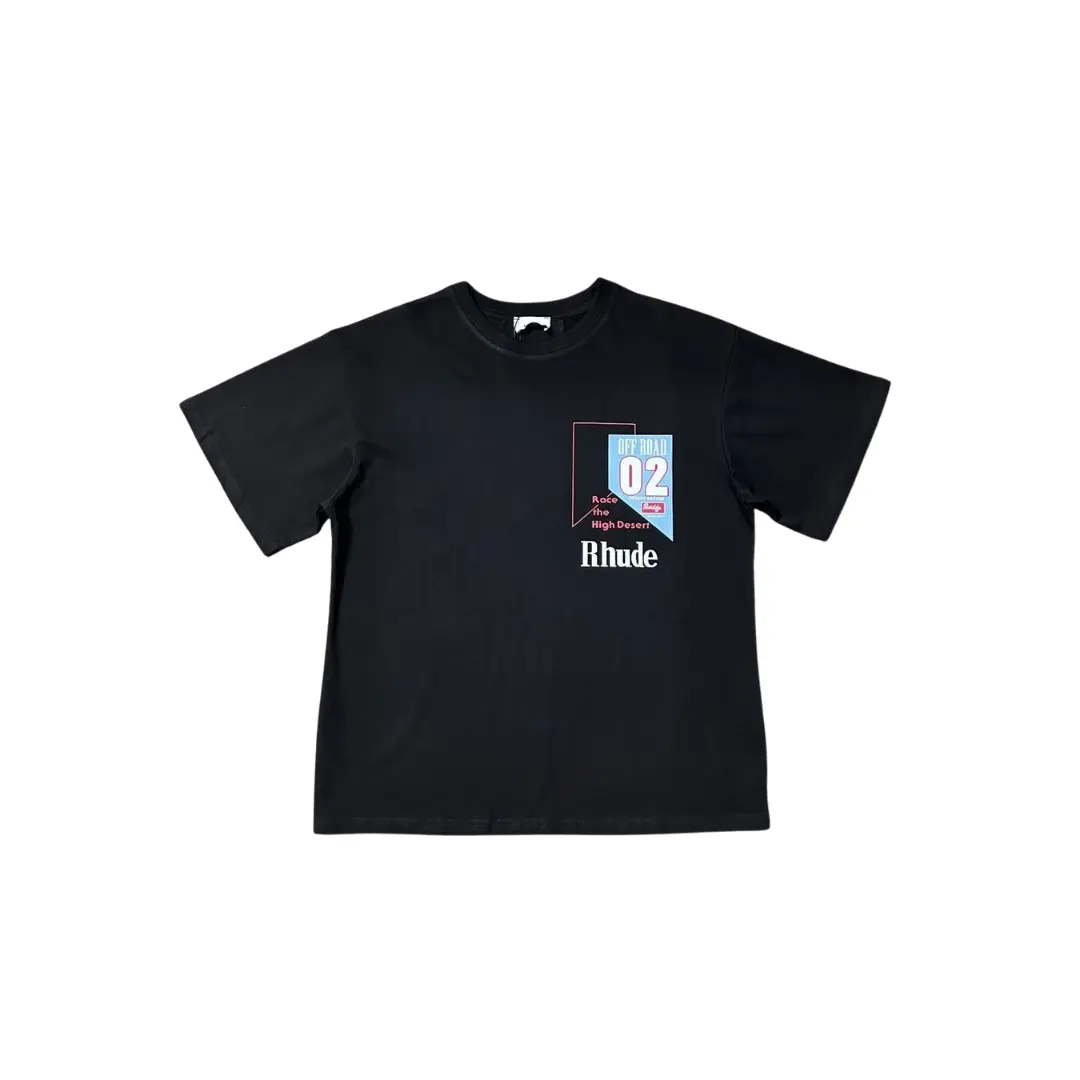 Deluxeside-2026-02-05T164708.223 Rhude T Shirt Black Off Road 02 Cotton Jersey - Image 1