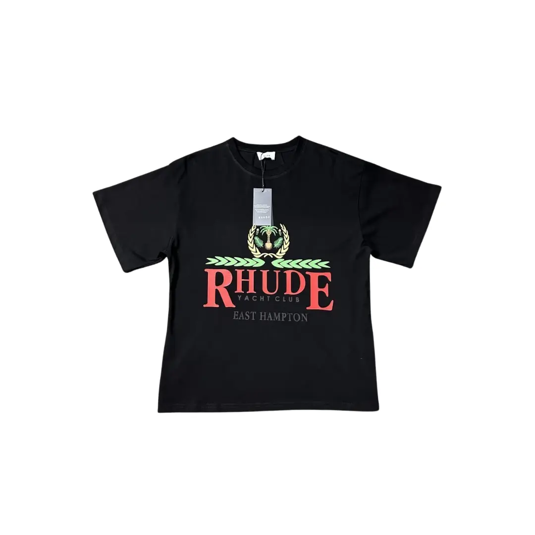 Deluxeside-2026-02-05T165103.028 Rhude T Shirt Black Vintage Design Cotton Jersey - Image 1