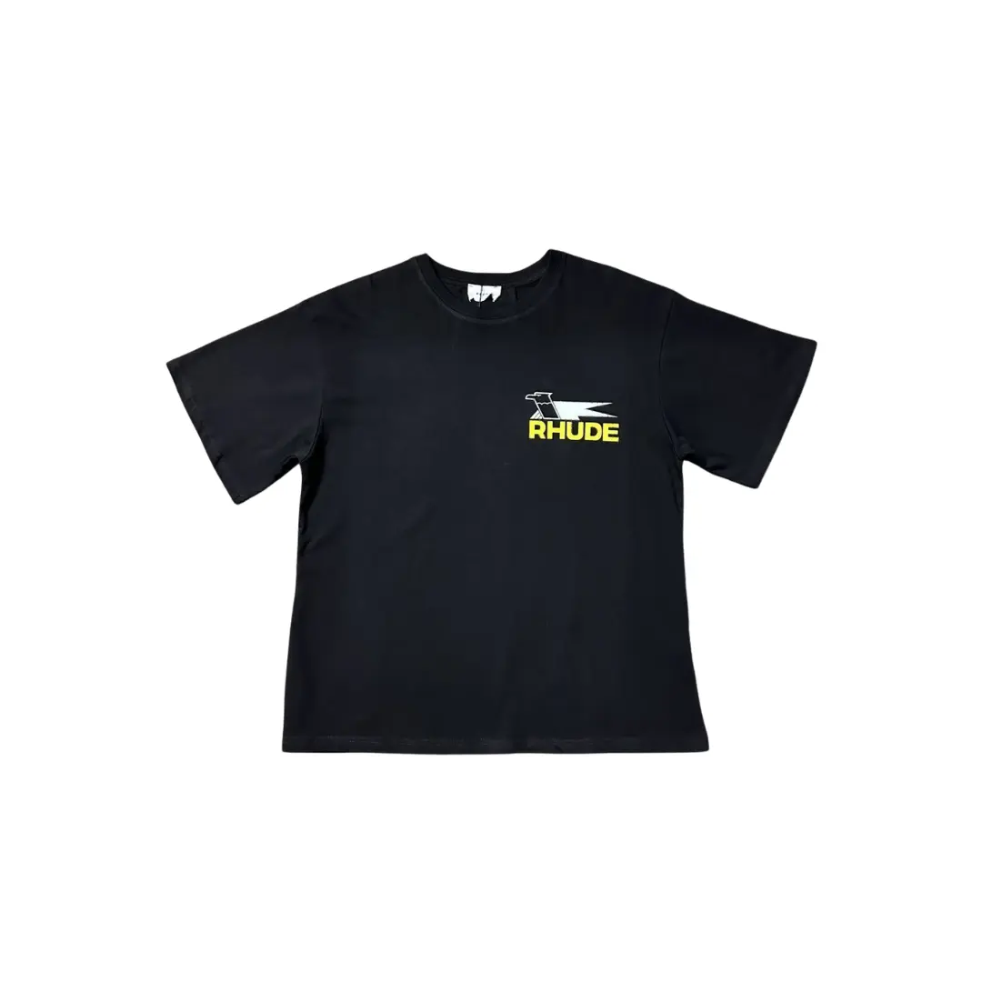 Deluxeside-2026-02-05T165227.757 Rhude T Shirt Black Logo Cotton Jersey - Image 1