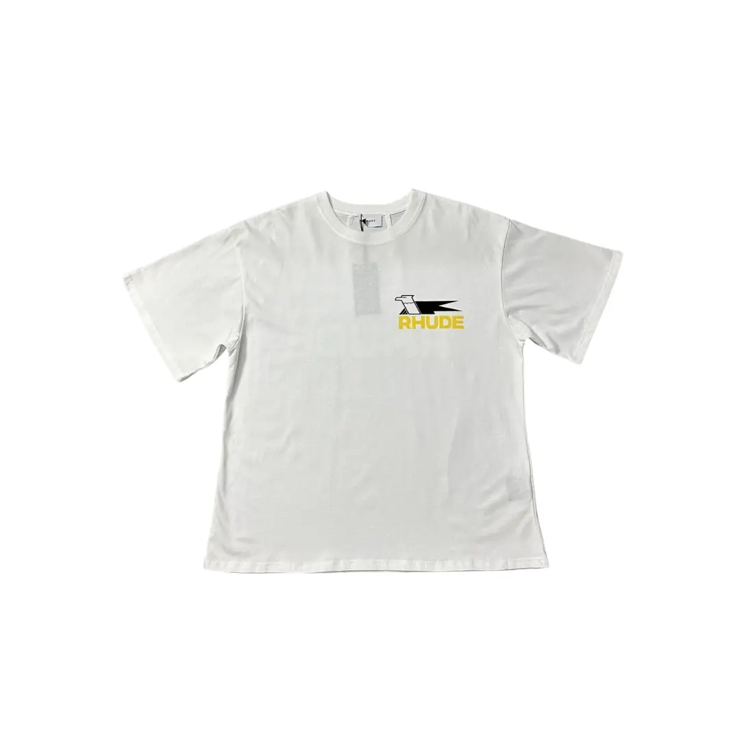 Deluxeside-2026-02-05T165248.786 Rhude T Shirt White Logo Cotton Jersey - Image 1