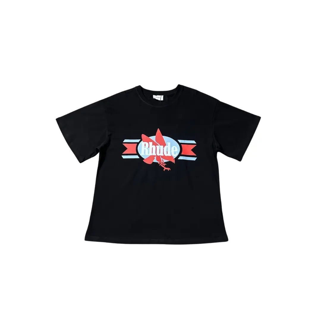 Deluxeside-2026-02-05T173947.810 Rhude T Shirt Black With Bird Logo Monogram Print - Image 1