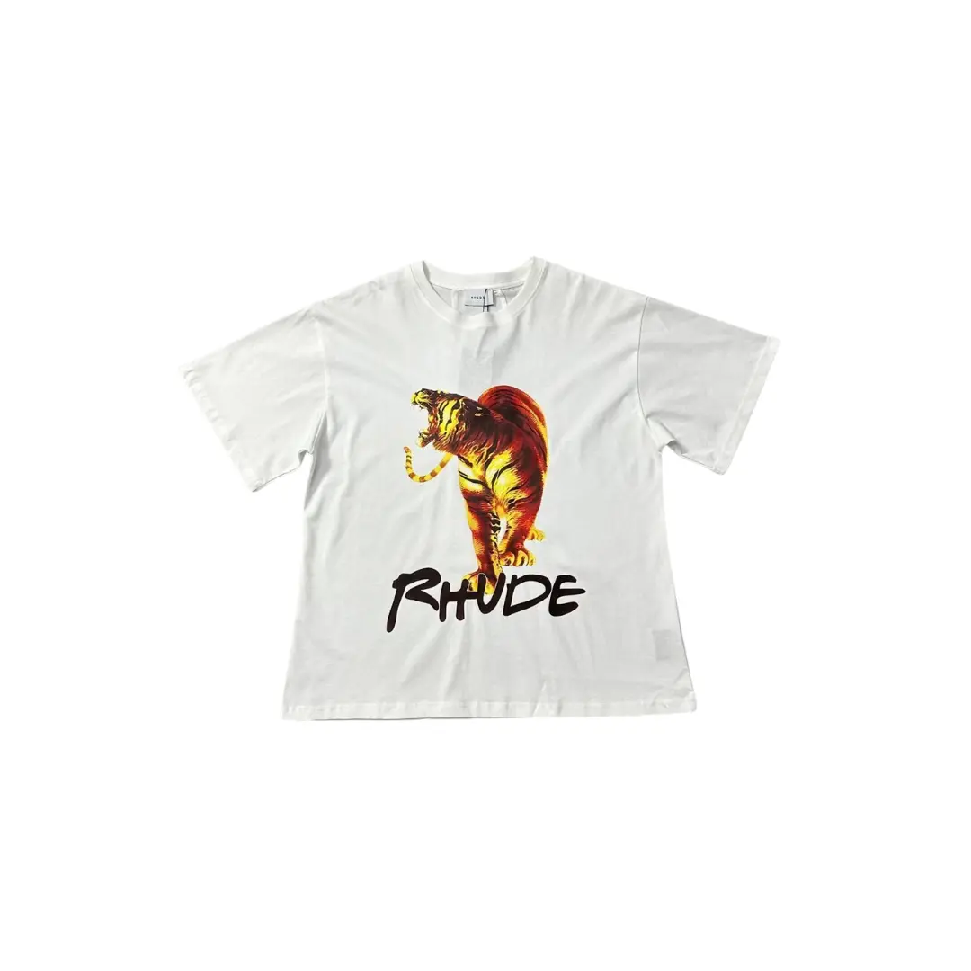 Deluxeside-2026-02-05T174130.677 Rhude T Shirt White With Tiger Monogram - Image 1
