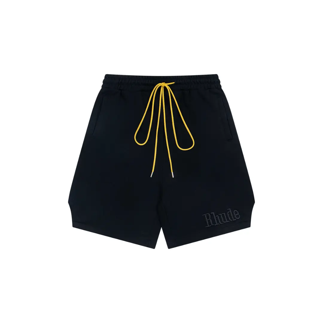 Deluxeside-2026-02-07T122923.166 Rhude Short Black With Yellow Lace - Image 1