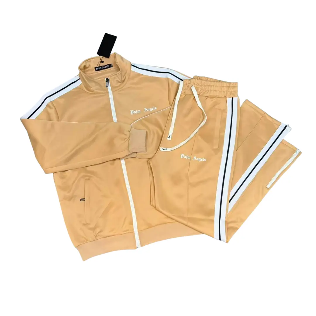 Deluxeside-2026-04-20T152700.056 Palm Angels Zipped Tracksuit Cream Beige - Image 1