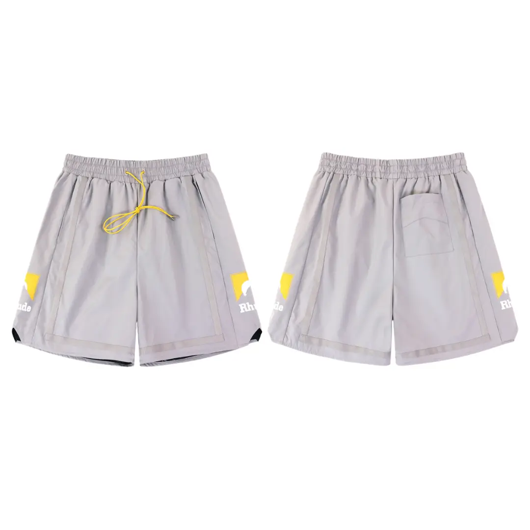 Deluxeside-30-1 RHUDE Cotton Track Gray And Yellow - Image 1